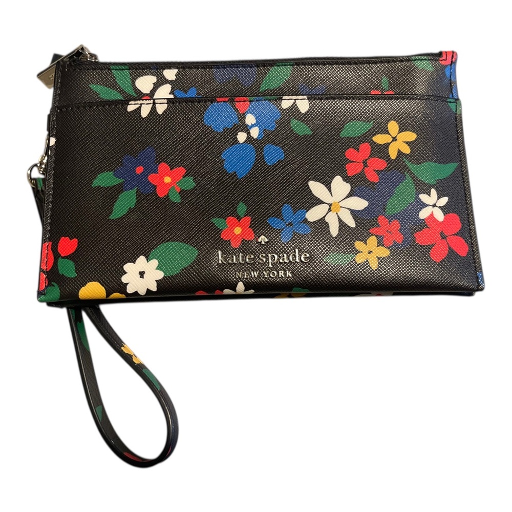 Kate Spade New York Staci Sailing Floral Double Zip Wristlet